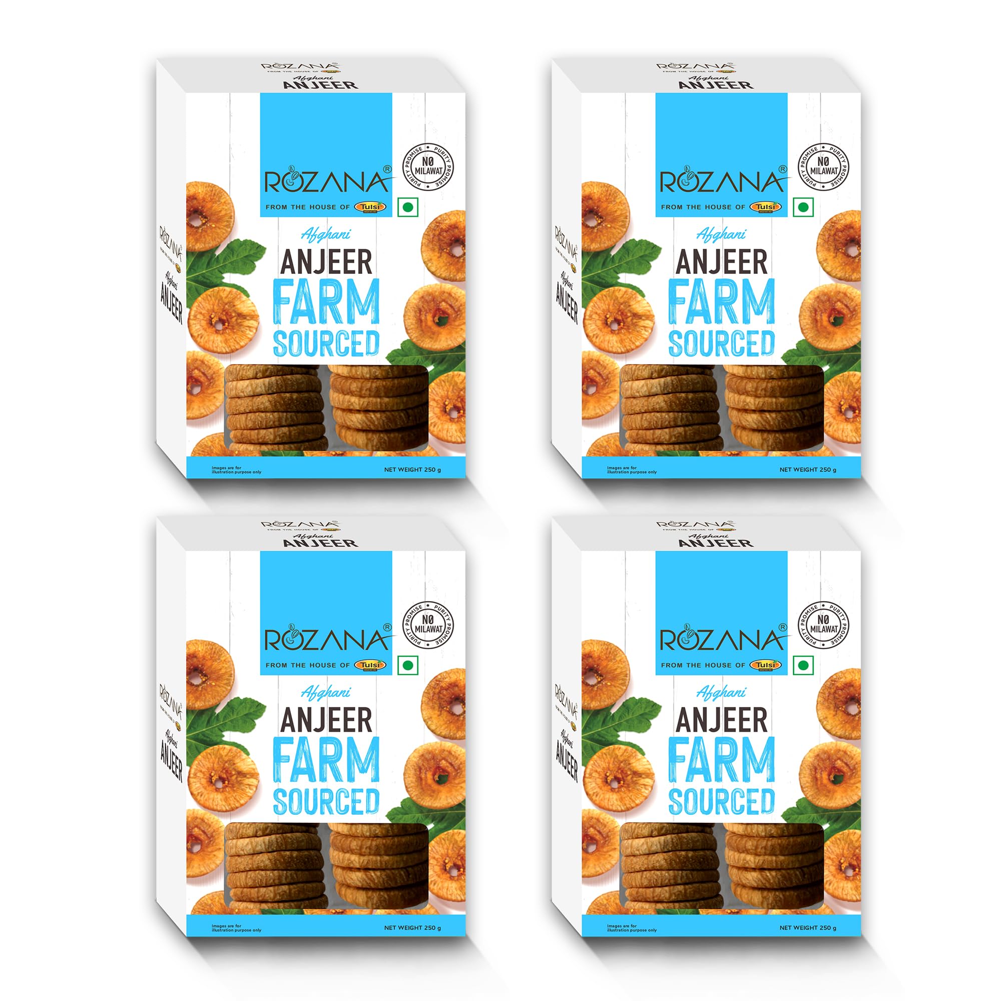 Tulsi Anjeer Rozana Dry Figs 1000g (250g x 4) | Figs Dry Fruits | Dried Figs | Dried Rozana Anjeer | Healthy Snack & Low in Calories | Fat Free | Farm Sourced | Large Size | Light Color| Pack of 4 (B0D9WFNPXF) Amazon Price History, Amazon Price Tracker
