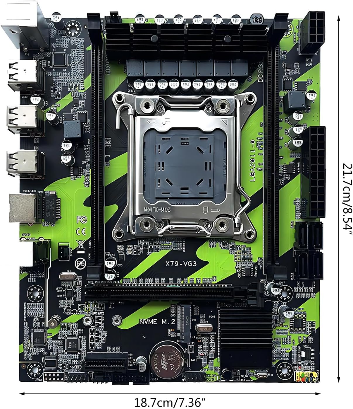 X79 マザーボード LGA2011-3 マザーボード 2xDDR3 NVME M.2 2xUSB3.0
