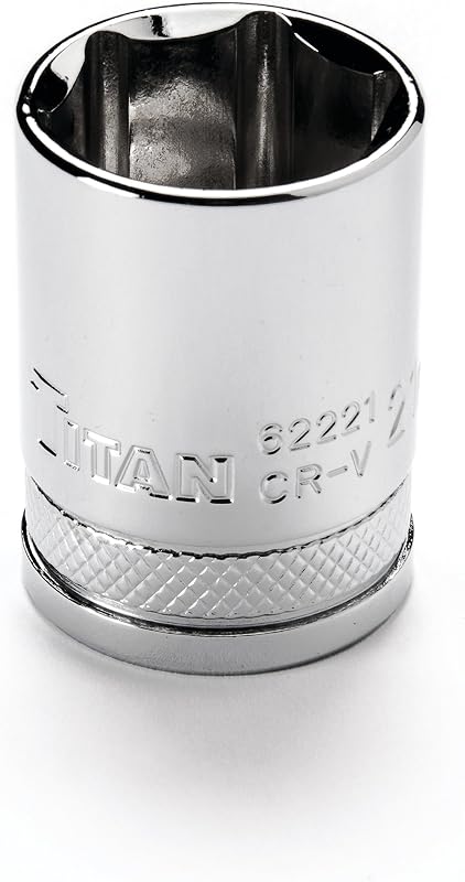 Soquete Sextavado Titan 62221 de 21 mm com Encaixe de 1/2 pol., 6 Pontos