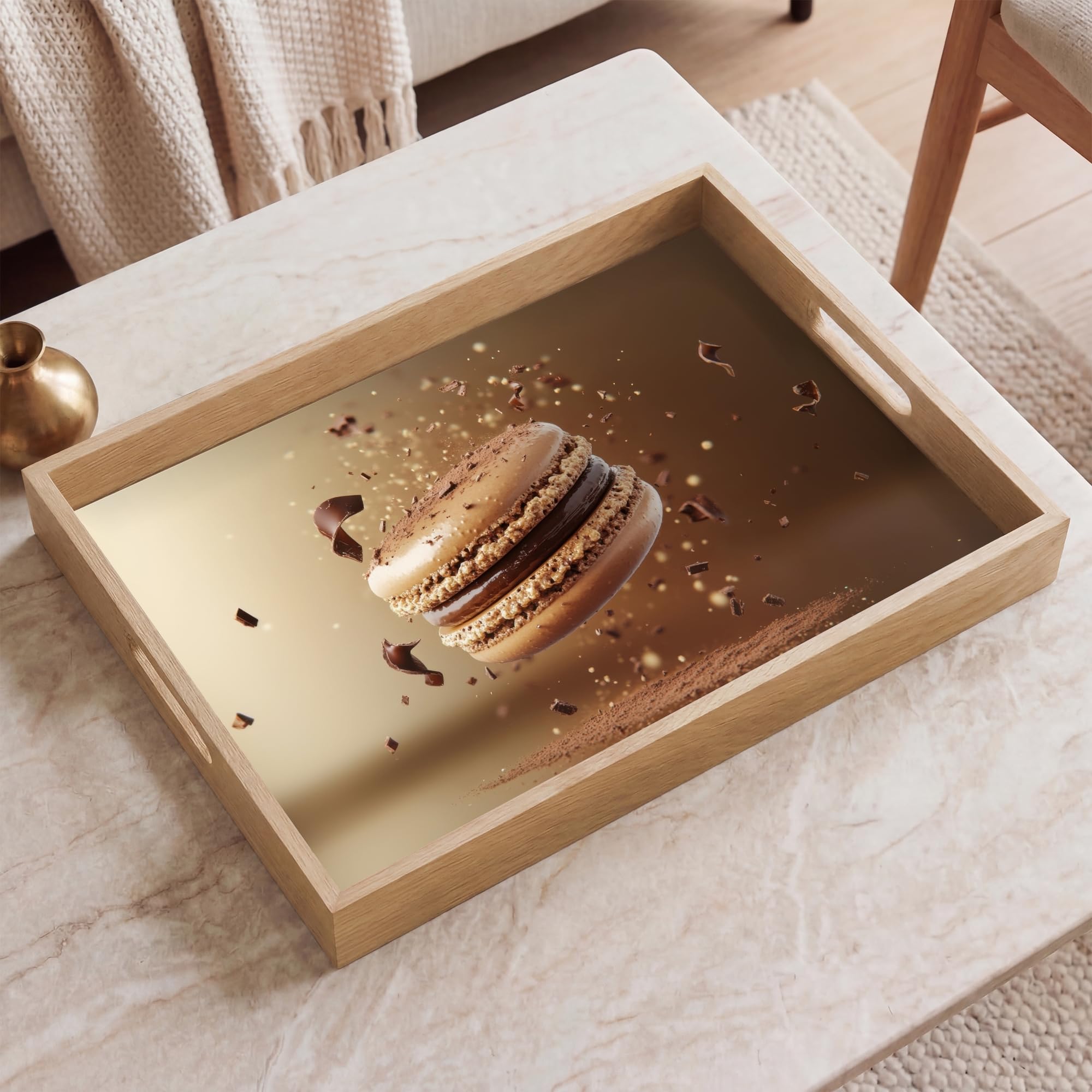 Plateau Plateaux Service Repas Bois Decoratif Table Résistant Aux