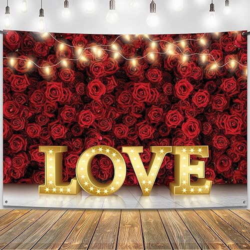 Miniatura 2 de KatchOn, Cartel de amor para el día de San Valentín, extragrande, 84 x 60 pulgadas, bonitos vasos de San Valentín, 6 diseños, paquete de 12, fondos