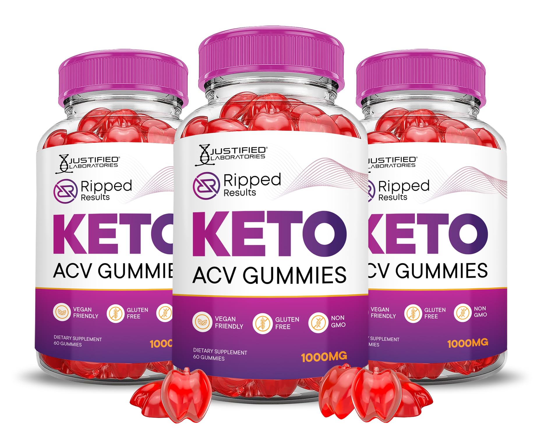 (3 Pack) Ripped Results Keto ACV Gummies Advanced Formula 1000MG Ripped Results Keto Gummies Apple Cider Vinegar Formulated with Pomegranate Beet Juice Powder B12 Vegan Non GMO 180 Gummys