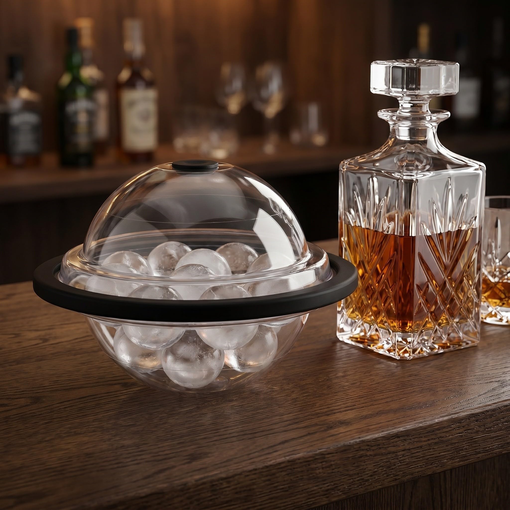 2 Juegos Molde para Cubos de Hielo en Forma de Bola, Gran | Molde Reutilizable, Desmoldeo Fácil y Forma Estable, para Bebida en Casa y Cócteles de Bar