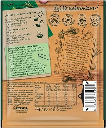 Knorr Mercimek Çorbası 76 g