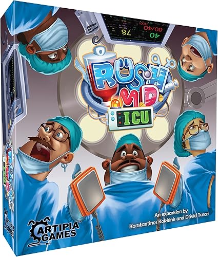 Miniatura 1 de Artipia Games Artipiagames Rush M.D.: Juego de mesa cooperativo de expansión de la UCI, colocación de trabajadores, estrategia, edades 14+, 1-4