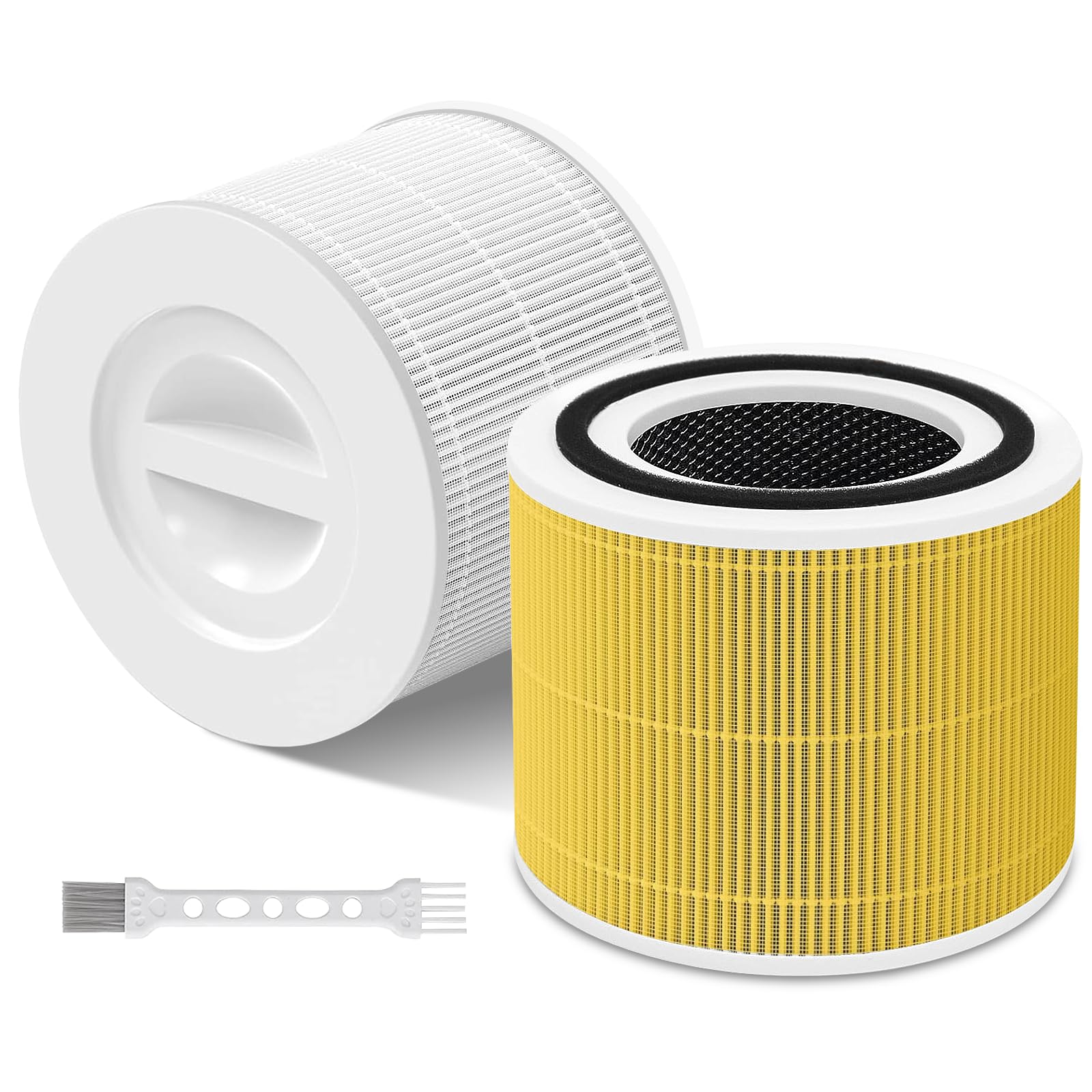 2 Stück Luftreiniger für Levoit Core 300 und Core300S Standardfilter und Haustierallergie-Ersatzfilter Aktivkohle