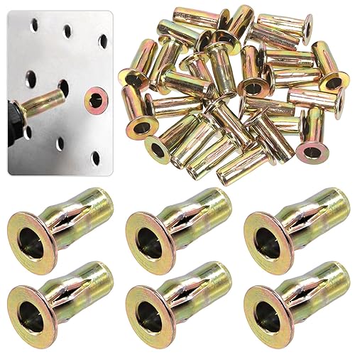 Kit de tuercas remachadoras M8 multiagarre, 26 piezas, acero al carbono chapado en zinc, tuerca de remache de alta resistencia, insertos roscados