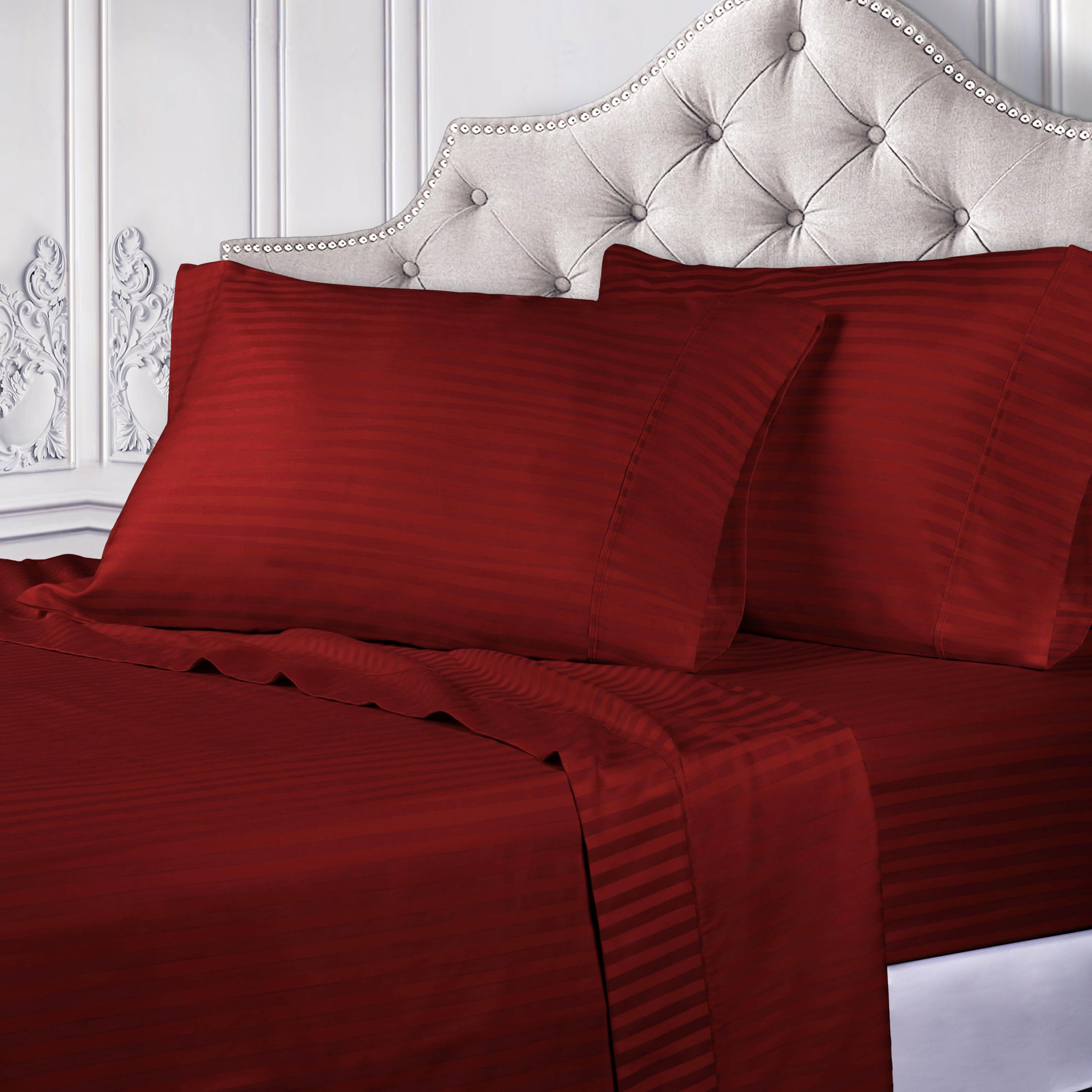 Parure de lit coton égyptien 300 fils draps essentiels pour la maison doux et respirants