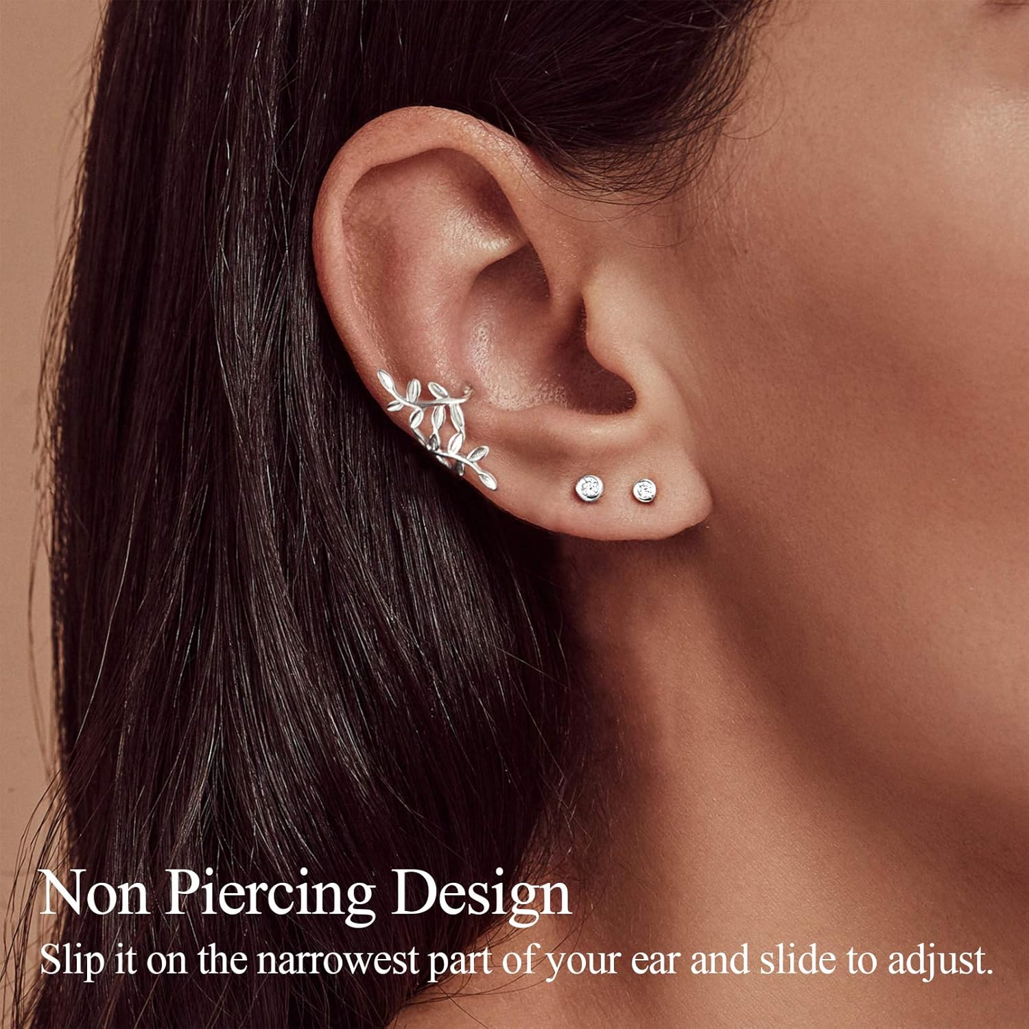 ChicSilver 925 Sterling Silver Ear Cuffs Non-Piercing Cartilage Earrings: Various Styles, Conch Cuffs (with Gift Box)