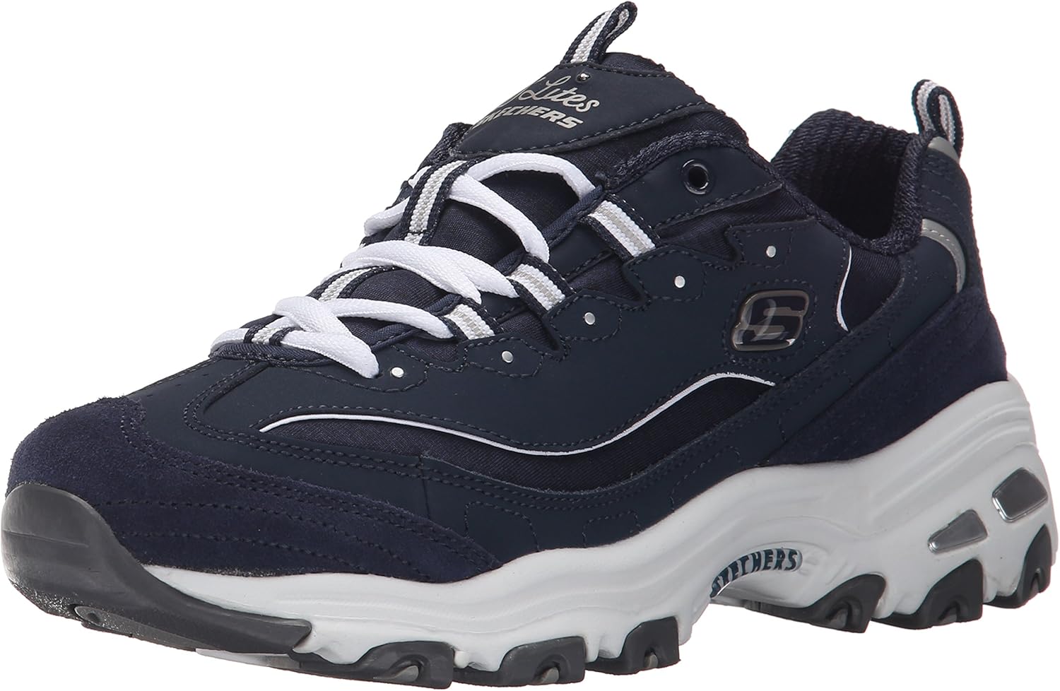 Skechers Women's D'Lites-Me Time Sneaker 5 Navy