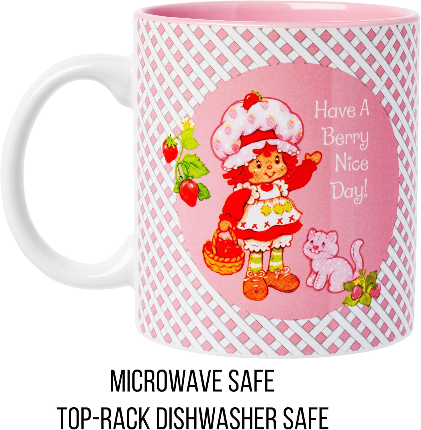 Silver Buffalo Strawberry Shortcake and Custard “Have a Berry Nice Day” Ceramic Mug, 20 Ounces - Image 3