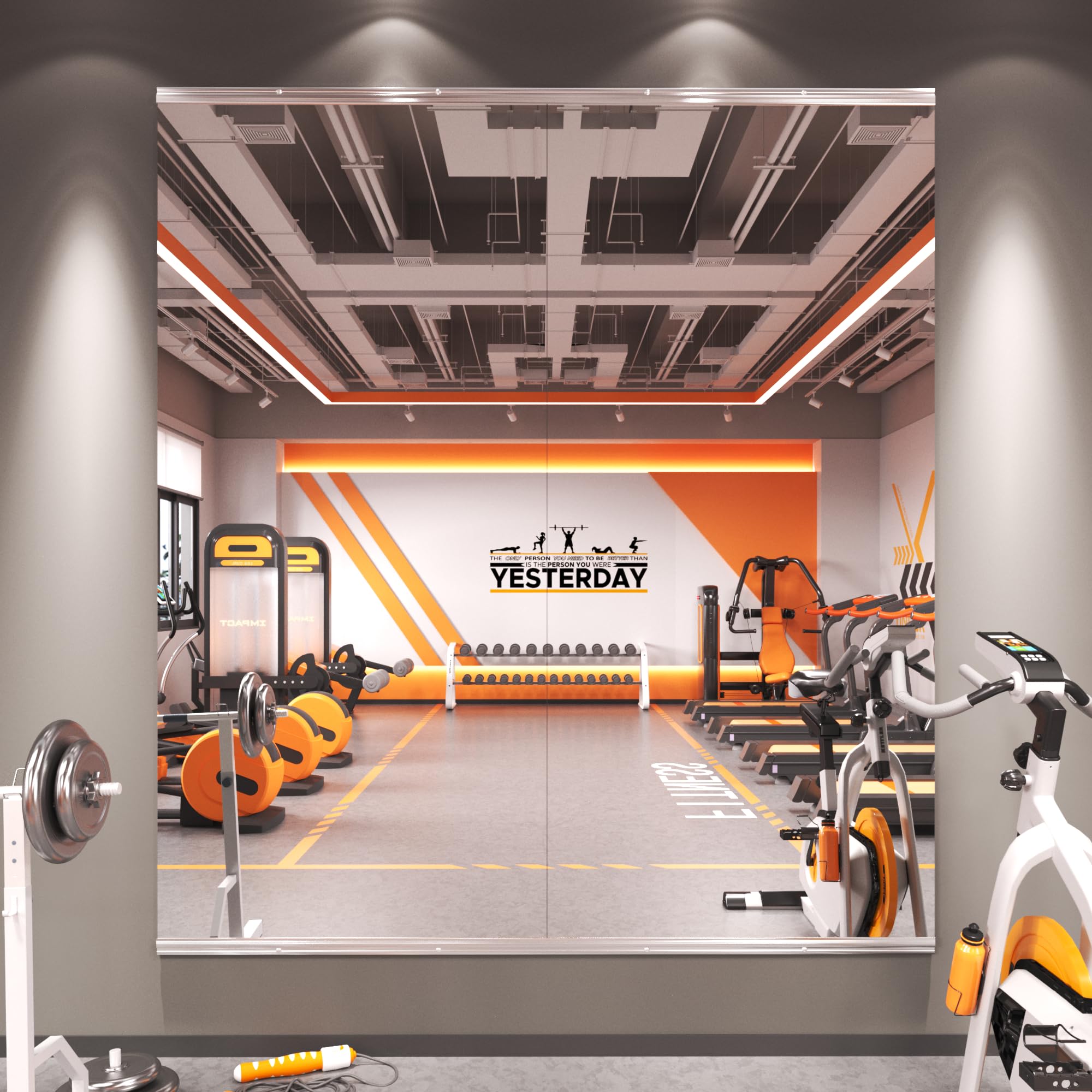 Photo 1 of Amorho Gym Mirror, 65"x30" - 2 Pack
