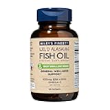 Wiley's Finest Wild Alaskan Fish Oil Easy Swallow Minis - Omega-3 Fish Oil Supplement for Adults and Kids - Double-Strength 630mg EPA and DHA Natural Supplement - 60 Mini Softgels (30 Servings)