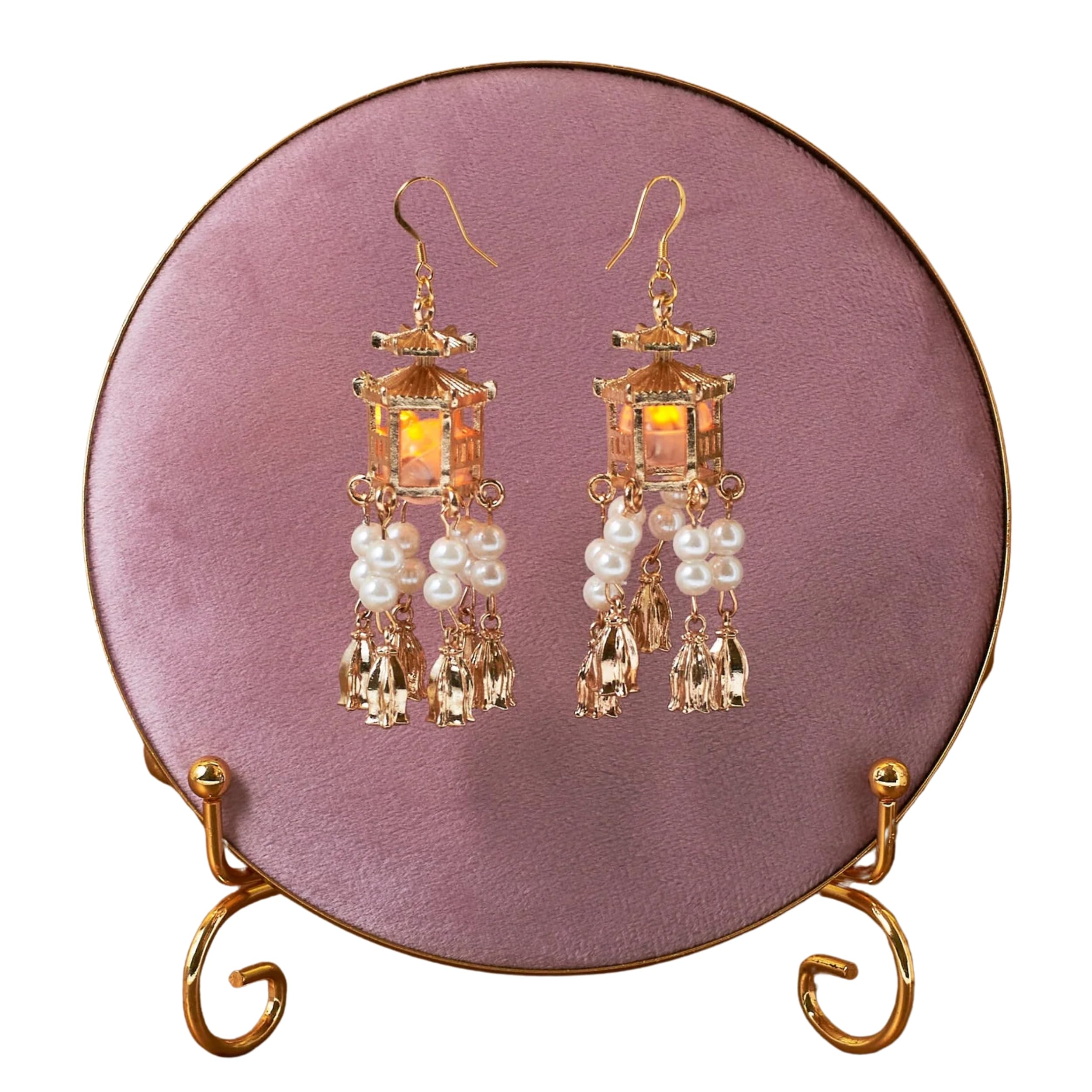 Salty Diwali Jewellery Collection | Lantern Pearl Tassel Earrings for Women & Girls | LED Light Ear Stylish Top|Birthday & Anniversary Gift for Girlfriend, Wife, Sister & Mother For Everyday Wear (B0CVXC11FV) Amazon Price History, Amazon Price Tracker