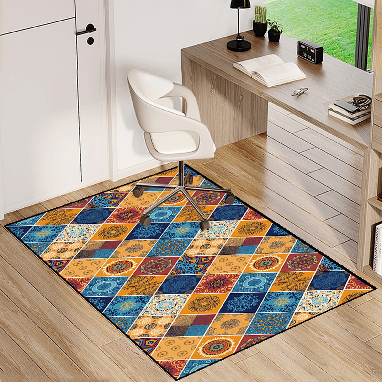Single tree forest Chair Mat For Carpeted Floor For Office Chair Floor Mat Anti Slip Multi-Purpose Protector Chair Carpet For Home And Office โ image 1