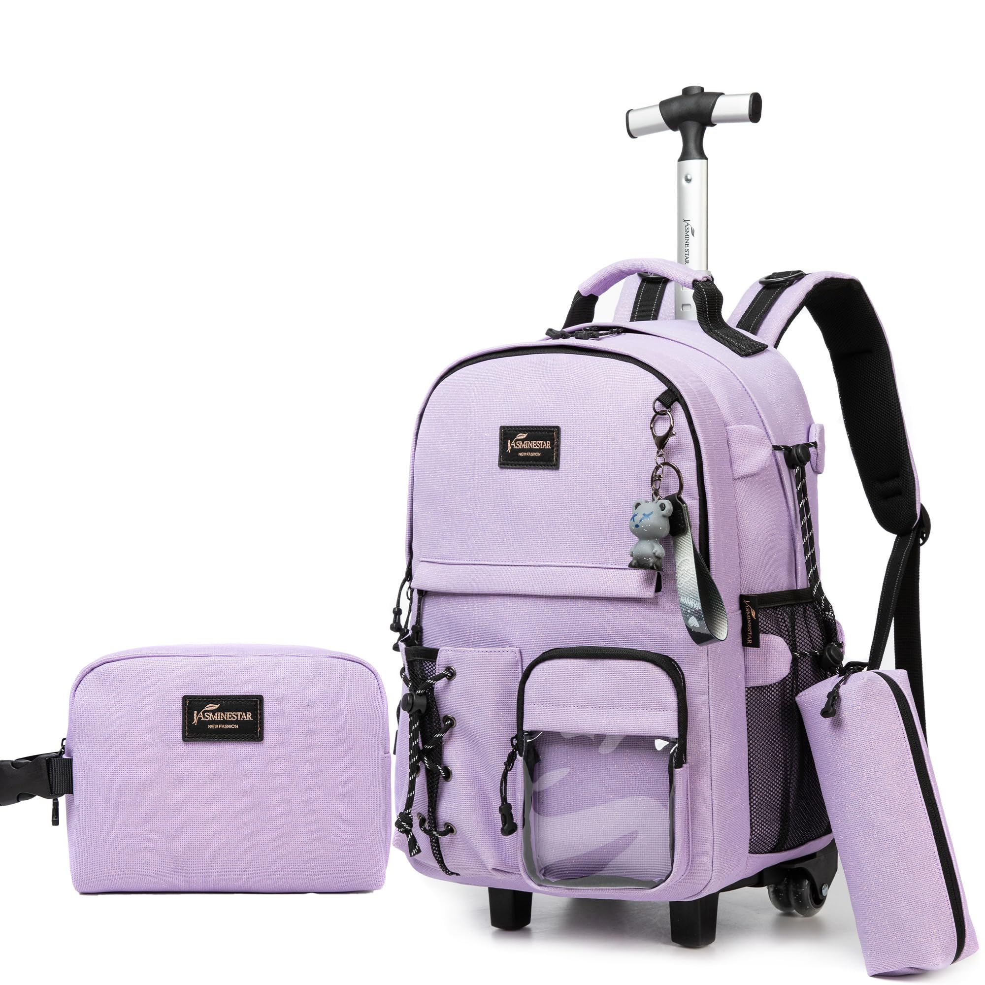 HTgroce Trolley Scuola Bambina Elementare Zaino Scuola Media Bambina Zaino Scuola Trolley Zaino Bambina Zaino con Ruote Scuola Viaggio
