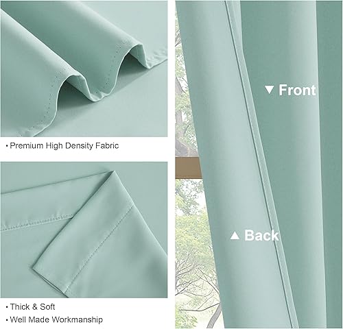 Miniatura 3 de PONY DANCE Cortinas opacas para cocina, bloqueo de luz, aislamiento térmico, bolsillo para barra, ahorro de energíatratamiento de ventanas cortas,