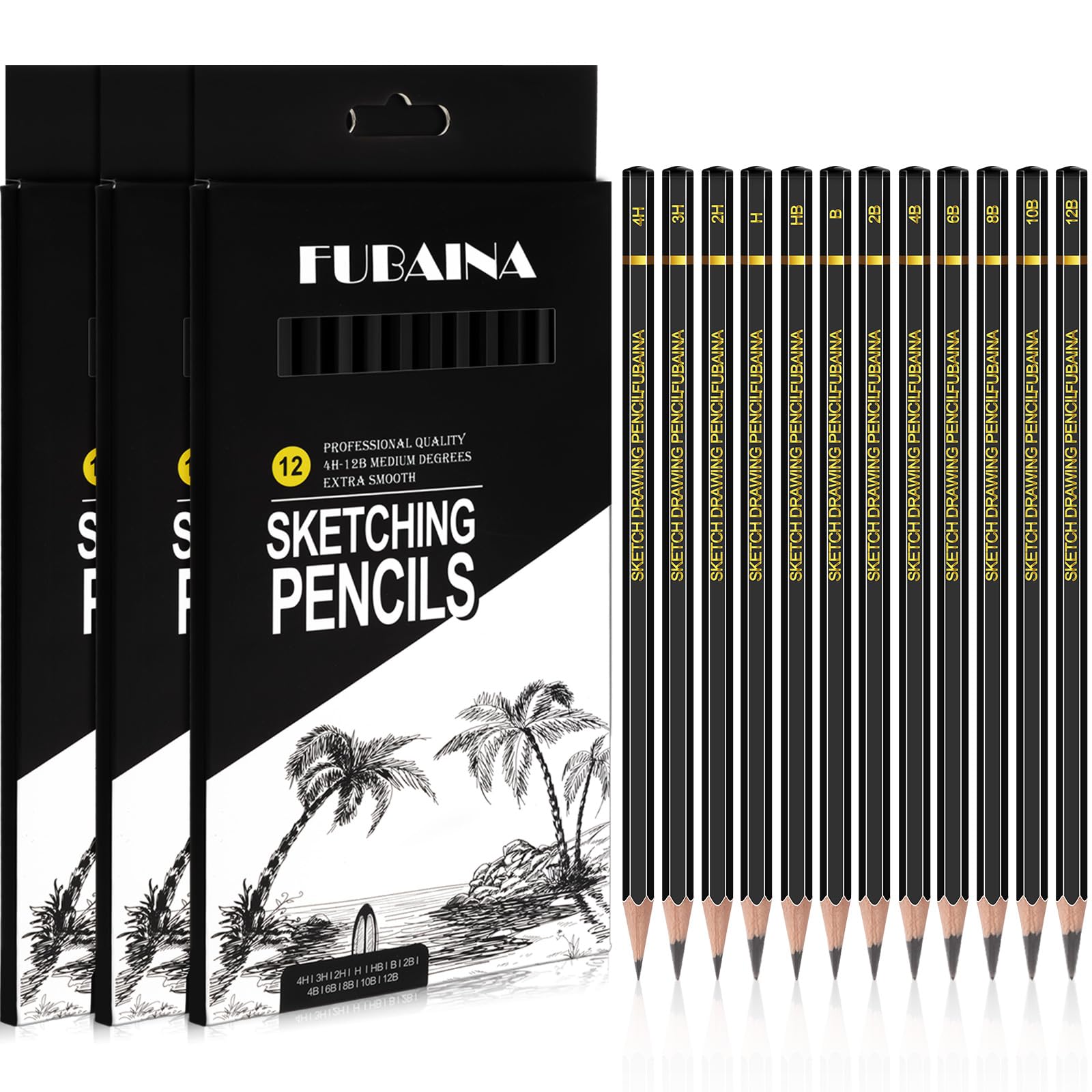 Humyoun 36 Pcs Drawing Sketching Pencil Set