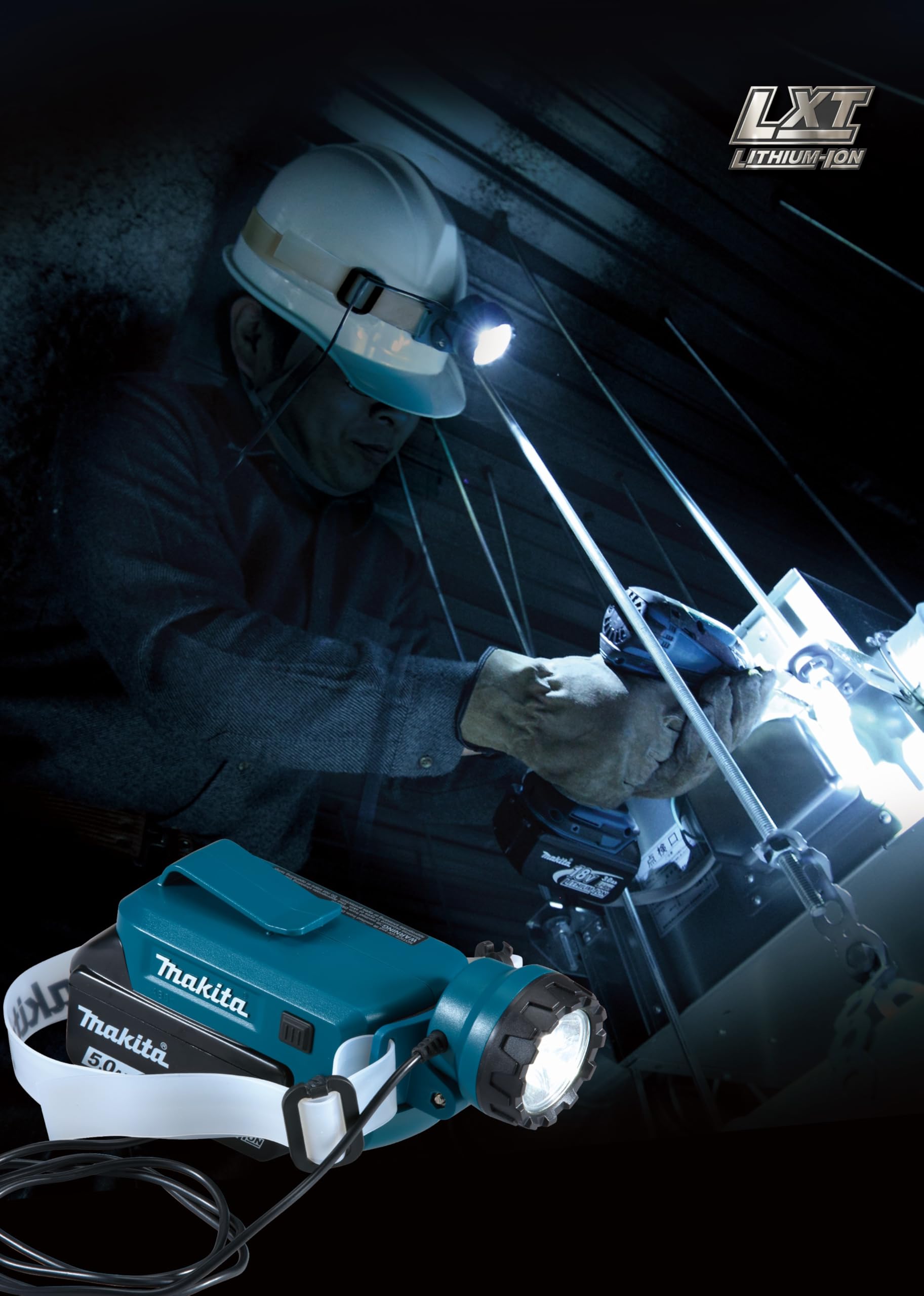 LAMPE FRONTALE LED LI 14,4/18V MAKITA (vendu sans chargeur ni batterie) - DEADML800