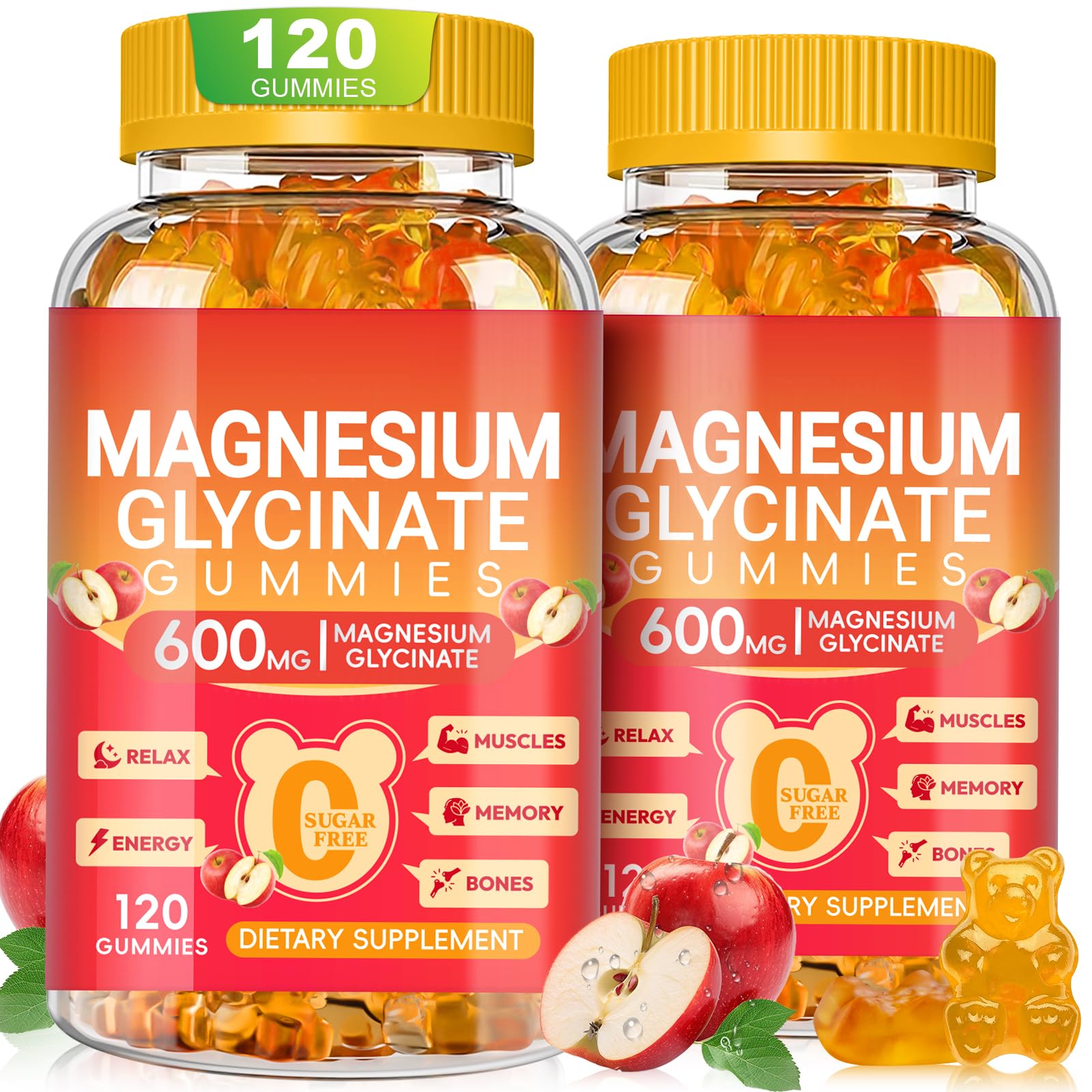 Magnesium Glycinate Gummies 600mg, Chewable Sugar Free Magnesium Gummies — Amazon image 12