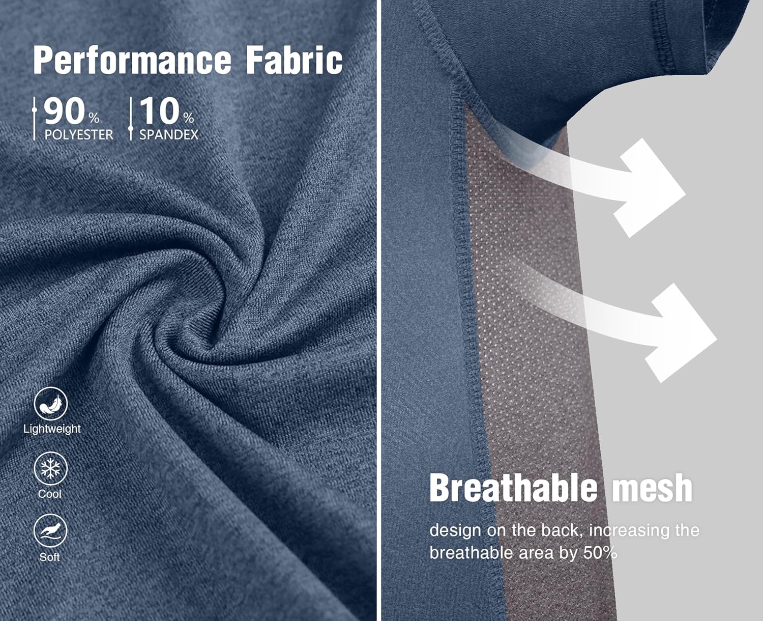 SWISSWELL Polo Shirts for Men with Pocket Short Sleeve Lightweight Performance Golf Shirt Mesh Summer Casual Shirt - Image 4