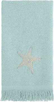 Avanti Linens - Fingertip Towel, Soft & Absorbent Cotton Towel, Coastal Inspired Bathroom Accessories By the Sea Collection, Mineral