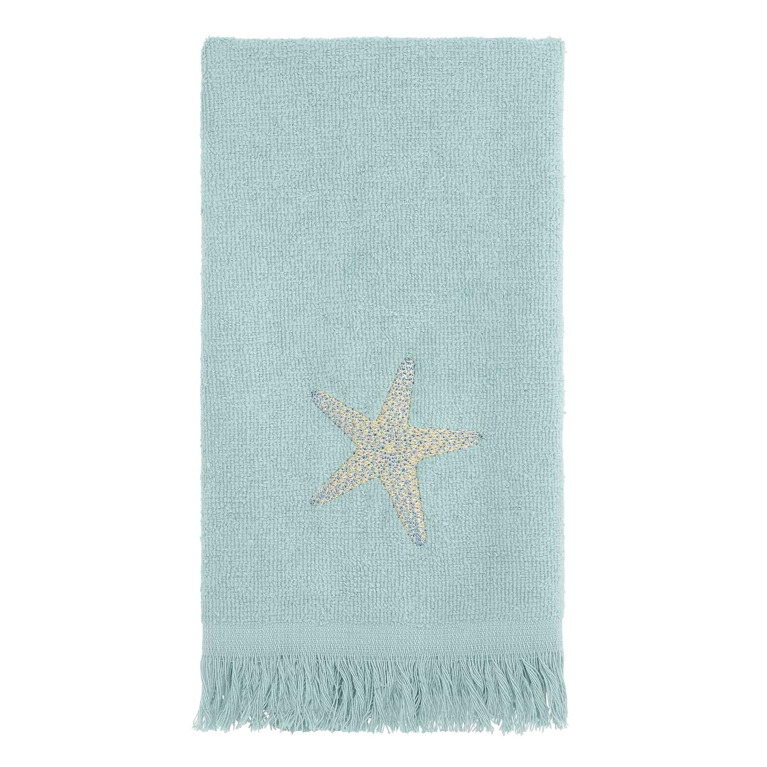 Avanti Linens - Fingertip Towel Soft Absorbent Cotton Towel Coastal Inspired Bathroom Accessories By the Sea Collection Mineral