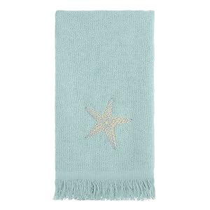 Avanti Linens - Fingertip Towel Soft Absorbent Cotton Towel Coastal Inspired Bathroom Accessories By the Sea Collection Mineral