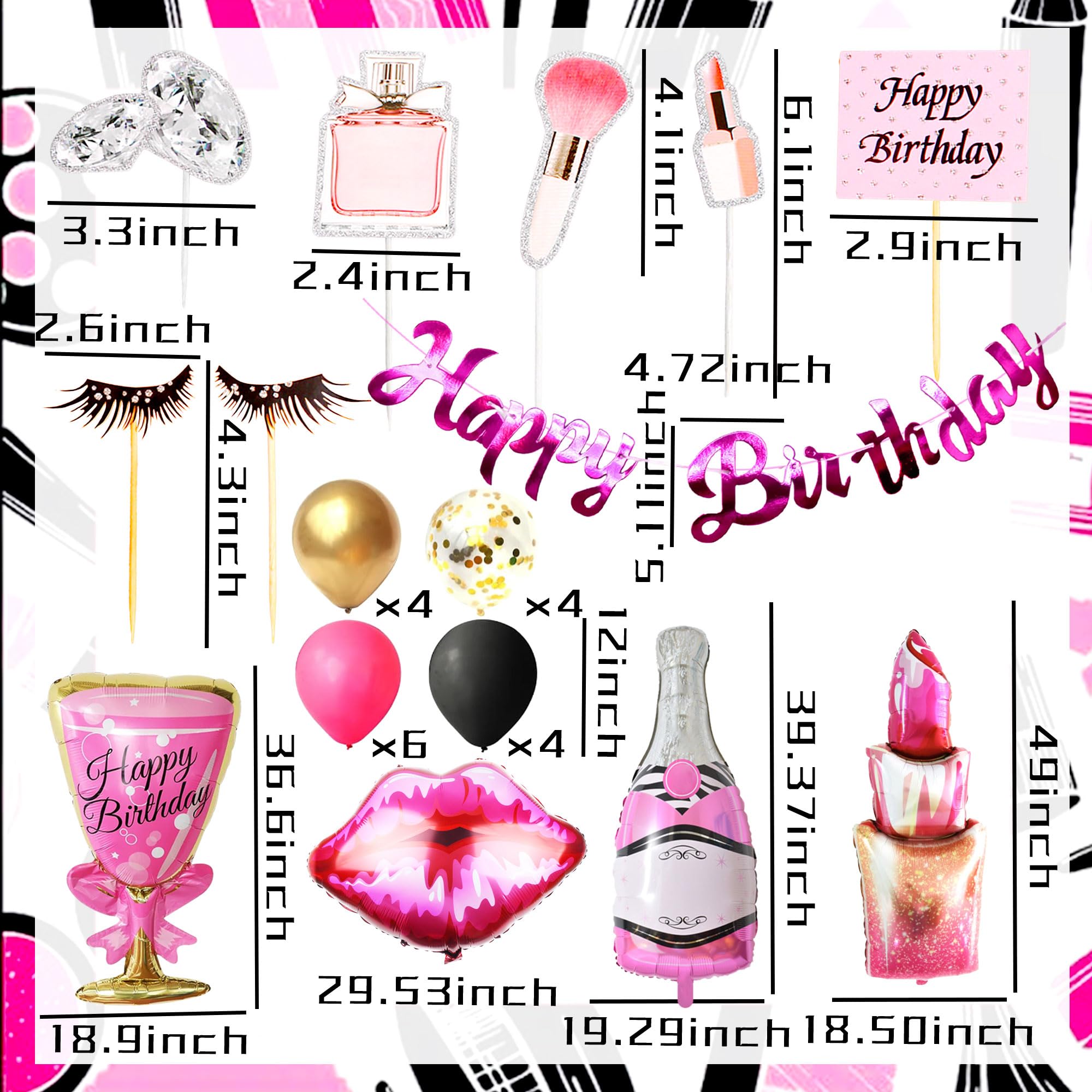 Roaring Good Time Różowa dziewczyna urodziny dekoracja butelka szampana gwiazda balony foliowe balony urodzinowe girlanda urodzinowa