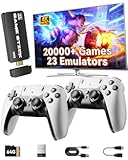 Retro Gaming Console&comma; 20&comma;000&plus; Retro Game Stick&comma; 23 Emulators&comma; 4K HD TV Game Stick&comma; Built-in Classic Video Games&comma; Plug & Play Game Console for TV with 2 Wireless Controllers
