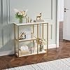 WOHOMO Console Table, Small Entryway Tables with Storage Shelves 12'' Narrow Sofa Tables Modern Hallway Table for Living Room 31.5