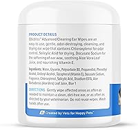 Vista 7 de Vetnique Labs Oticbliss Vet-Strength Ear Drops with MicroSilver BG and Oticbliss Advanced Cleaning Wipes (100 Count) Bundle Advanced Ear Conditions