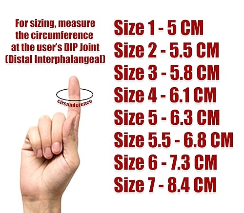Miniatura 4 de Rehabilitation Advantage Stax - Férulas para dedos, paquete variado de 8 tamaños (1 de cada uno), férulas de plástico ligeras no ajustables para