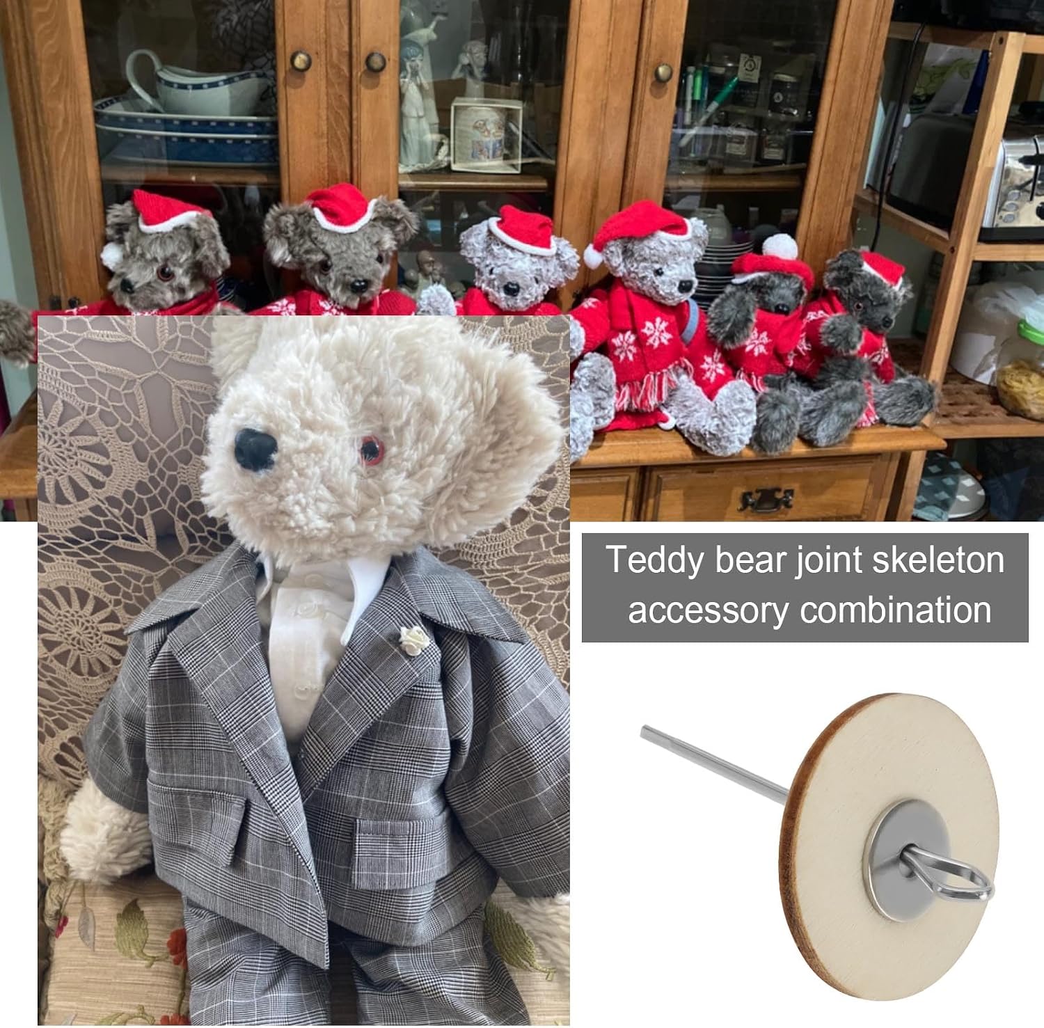 30pcs Doll Joint Cotter Pin Doll Joint Limbs Connect Pin Fibreboard Disks 30mm 40mm 50mm Doll Accessories Kit for Teddy Bear Toys Dolls
