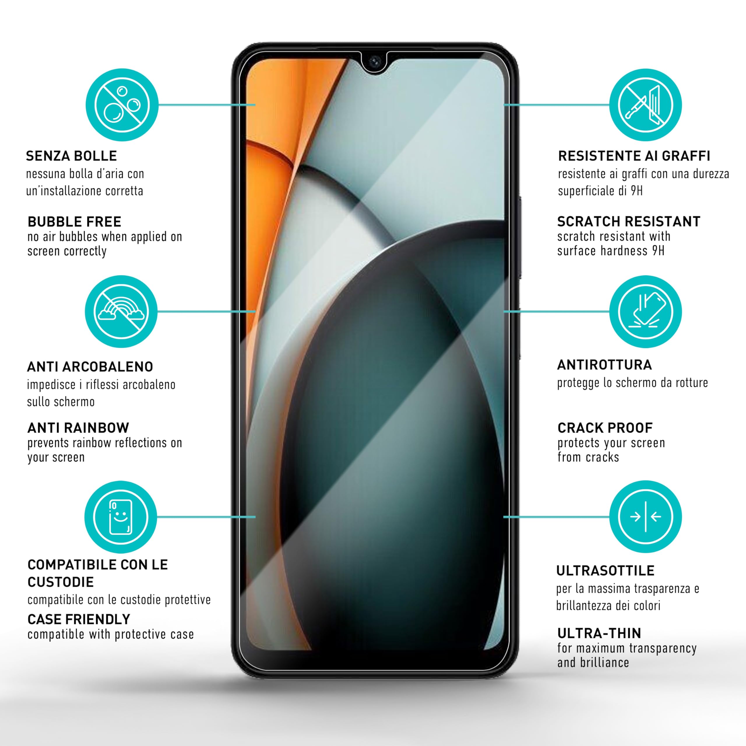 VETRO TEMPERATO PER XIAOMI REDMI A3 PELLICOLA PROTEZIONE DISPLAY
