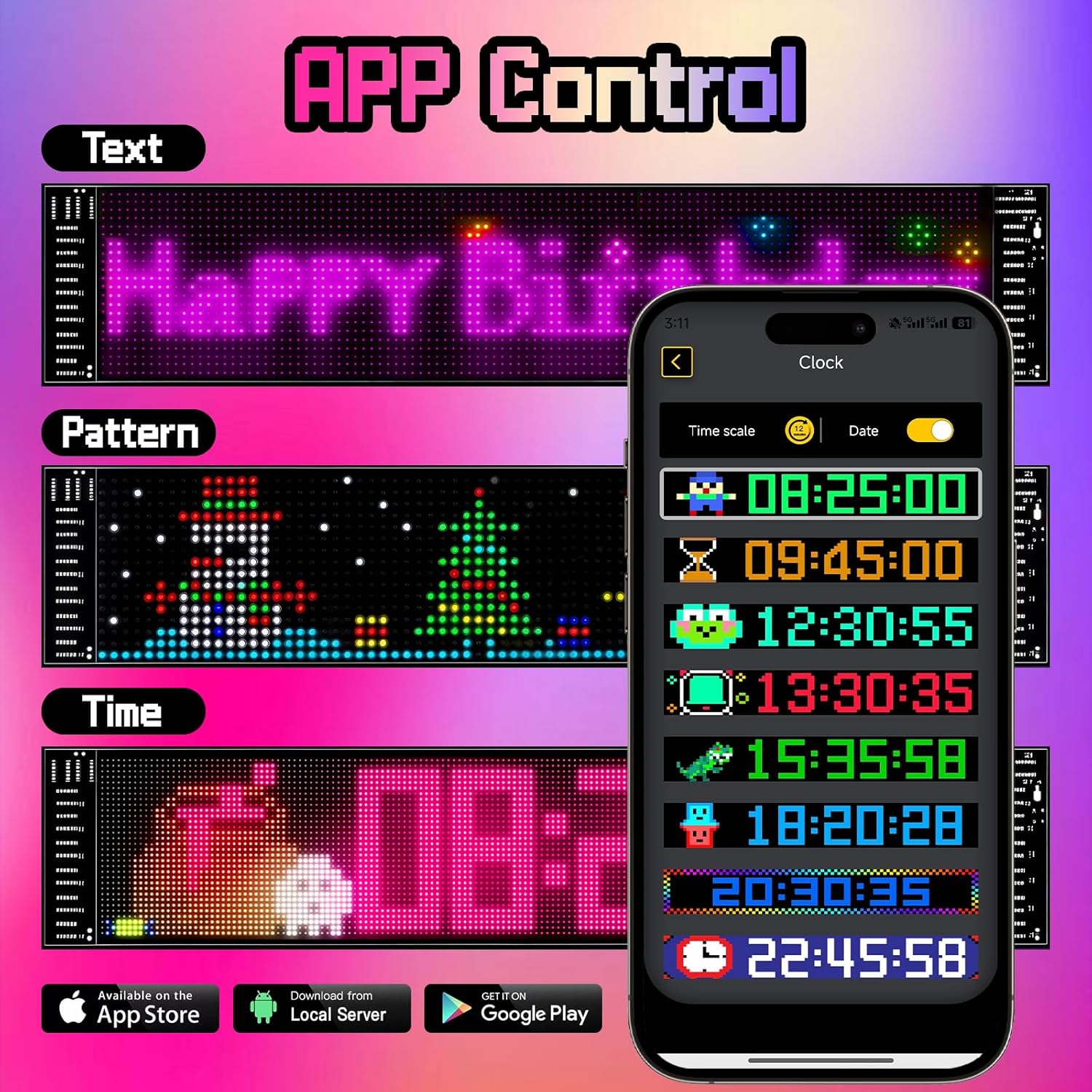 Programmable Scrolling LED Signs, Bright Advertising Light, Flexible LED Store Sign with App Control for Store/Bar/Car/Advertisement, No Installation Required, Self-adhesive - Image 4