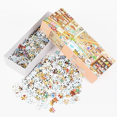 Miniatura 9 de MOMIBOOK - Rompecabezas para adultos de 1000 piezas, de Carefree Store, imagen de pintura, 29.5 x 19.7 pulgadas, elefante blanco para adultos,