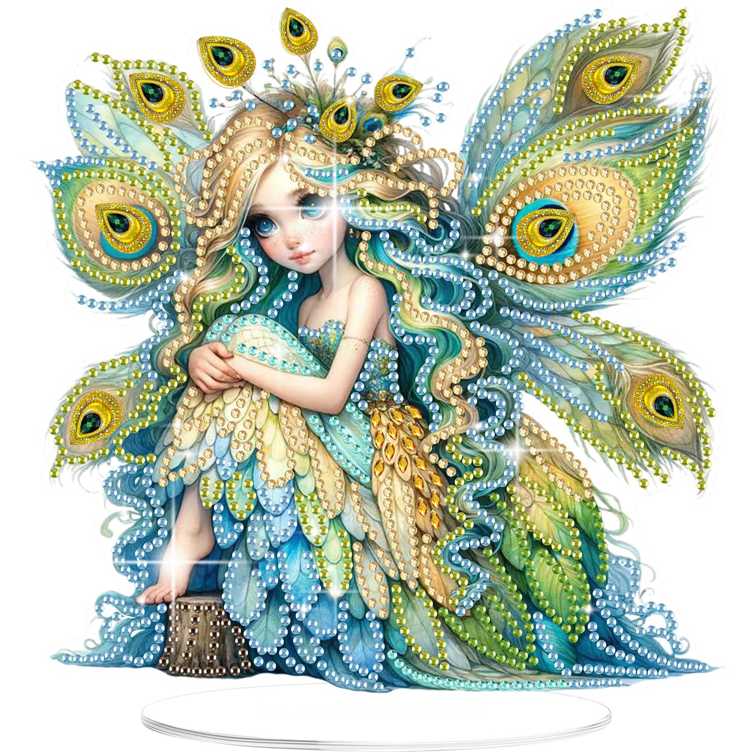 Lxmsja Diamond Art Peacock Desktop Ornaments