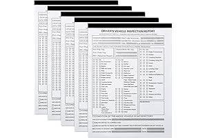 5 Pack 5.5" x 8.5" Essential Vehicle Inspection Book: Ensuring Pre-Trip Preparedness