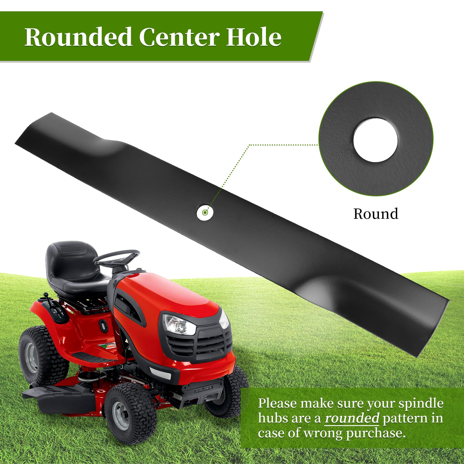 Cuchillas de cortacésped 110-6837-03 para cubierta Toro TimeCutter de 50 pulgadas, cuchillas de alta elevación compatibles con tractor Toro Z5000 SS5060 de 50 pulgadas, repuesto 115-5059-03