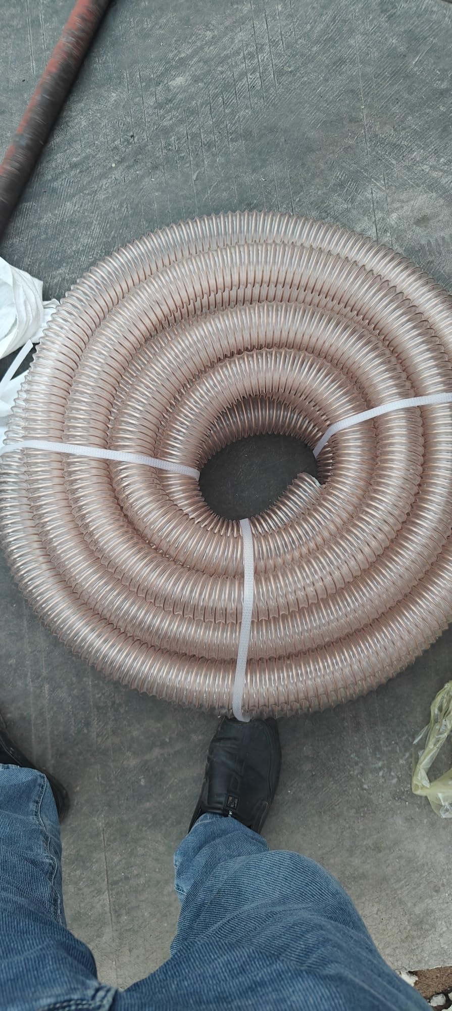Tubo Flexible Tubo Secadora Manguera De Recolección De Polvo Transparente, Manguera Extractora De Humos De HVAC Con 2 Abrazaderas, Extensión De Manguera De Vacío De 10 5 3 M Para Ventilación De Secado