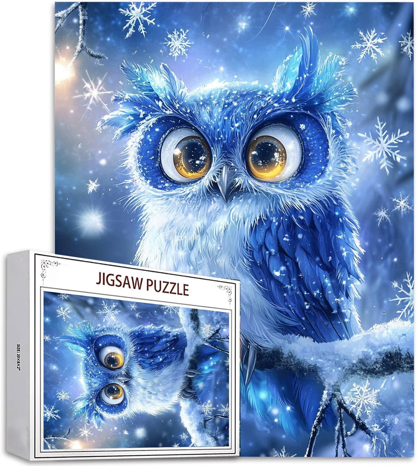 Puzzle 2000 Teile Tier Puzzle Erwachsene, DIY Groß Puzzelmatten, Holzpuzzle für Erwachsene und Kinder ab 12 Jahren Wooden Jigsaw Eule Geschicklichkeitsspiel für Die Ganze Familie, Geschenke D-609