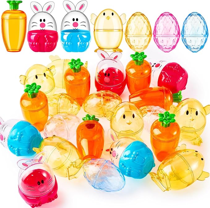 24 Pcs Fillable Easter Carrots Containers Empty Diamond