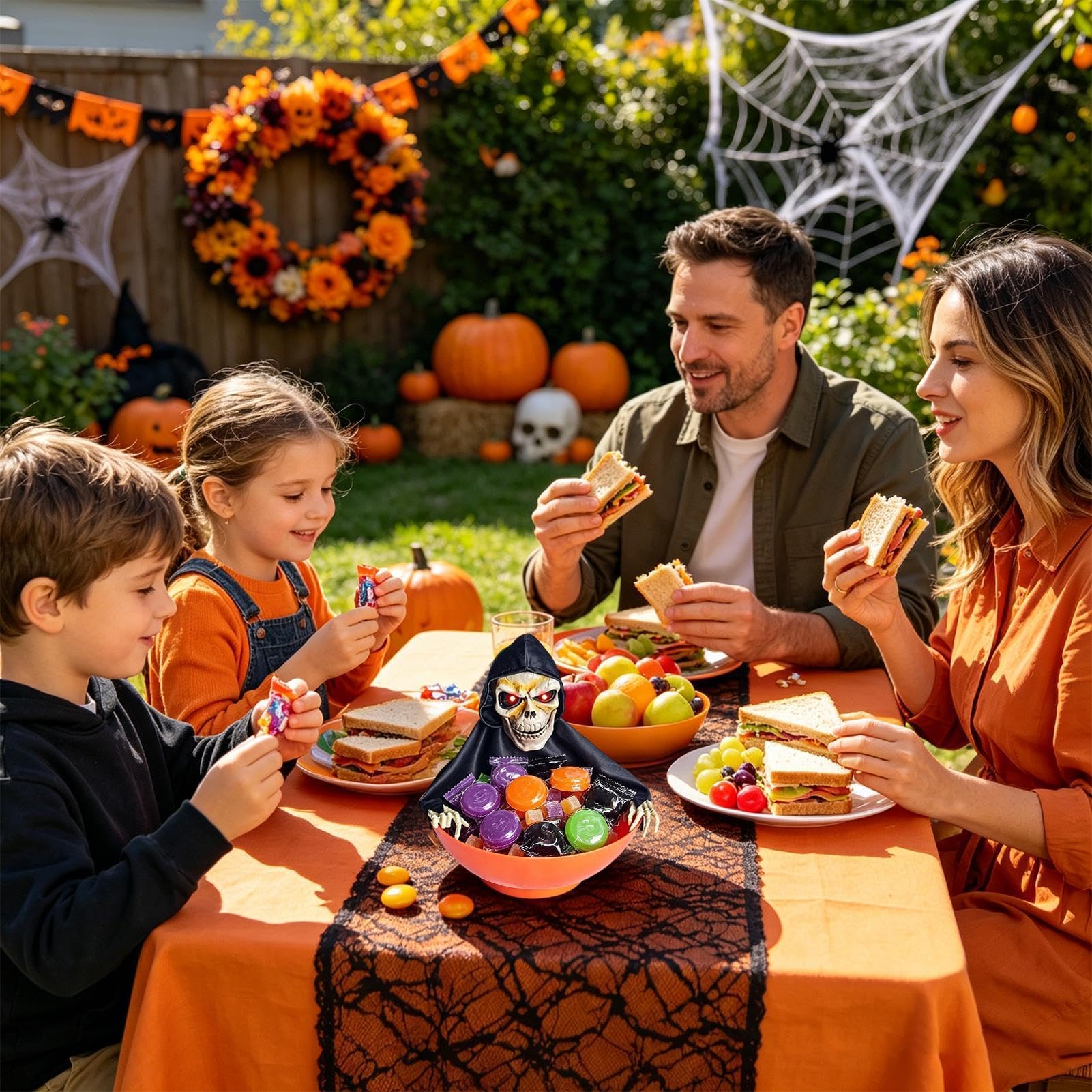 Pojemnik na Cukierki Halloween Krzyczący Szkielet Ozdoba Świąteczna | Krzyczący Pojemnik Na Słodycze Dla Domu, Mieszkania, Biura, Akademika, Salonu, Sypialni, Gabinetu, Na Półkę I