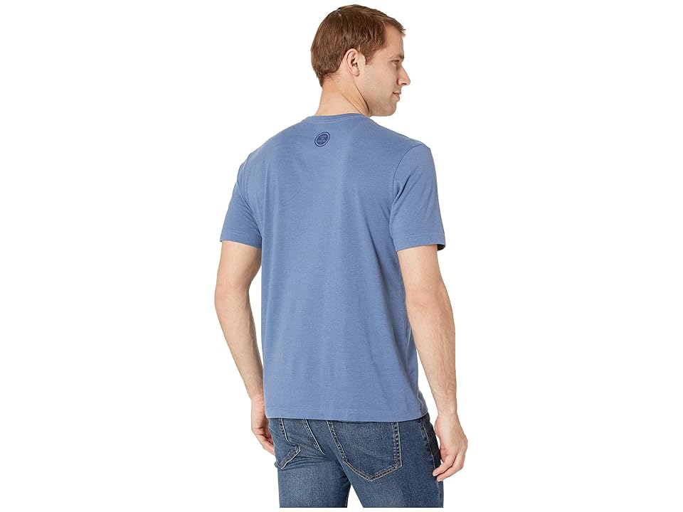 

Life is Good LIG Guitar Dog Crusher Teetm (Heather Vintage Blue) Men's T Shirt