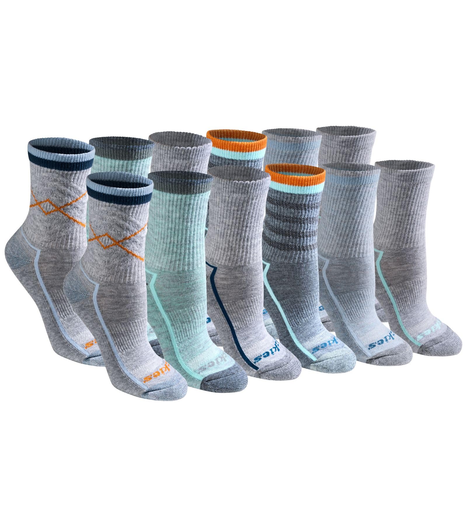 Dickies Women's Dri-tech Advanced Moisture Wicking Mid-crew Socks, Available in M-l (6, 12 Pairs)