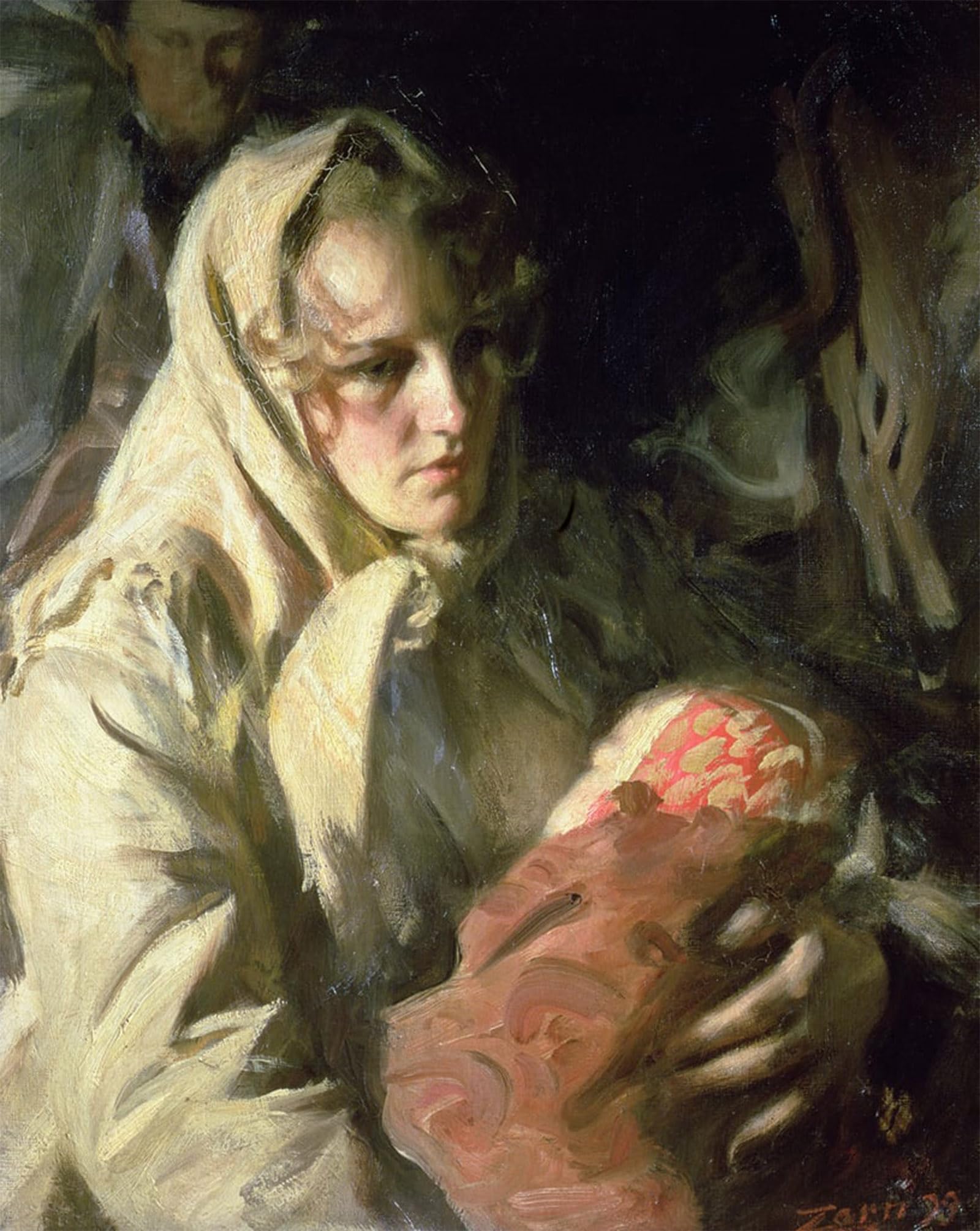 POSTERIIk Famous Modern Artwork Art Mural Lady by Anders Leonard Zorn Oil Paintings Pictures for Home Decor 60x90cm