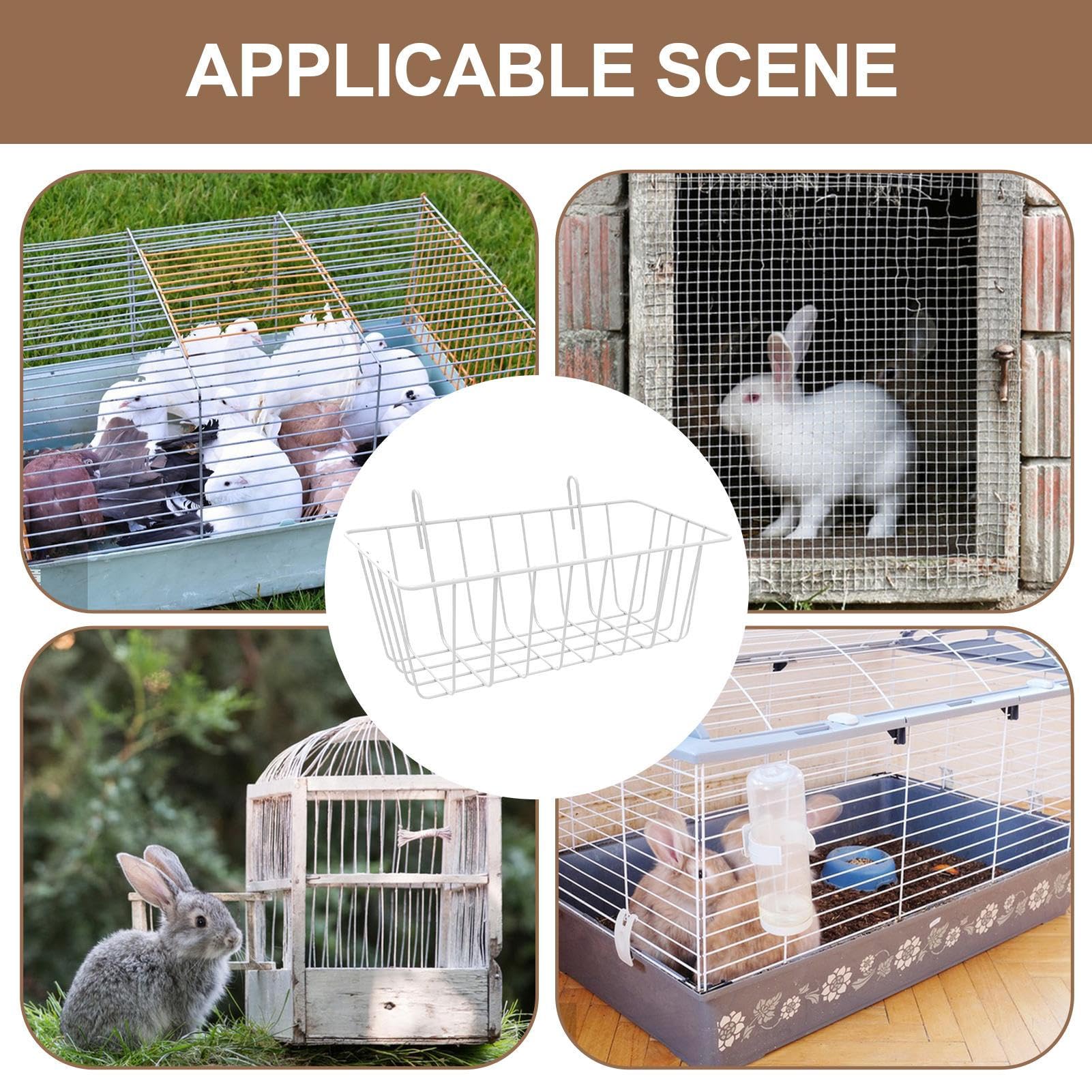 2 rack per conigli mangiatoia per fieno in metallo da appendere rack per fieno coniglietto supporto per fieno cestino per animali con gancio per fieno gabbia mangiatoia per fieno, per cincillà