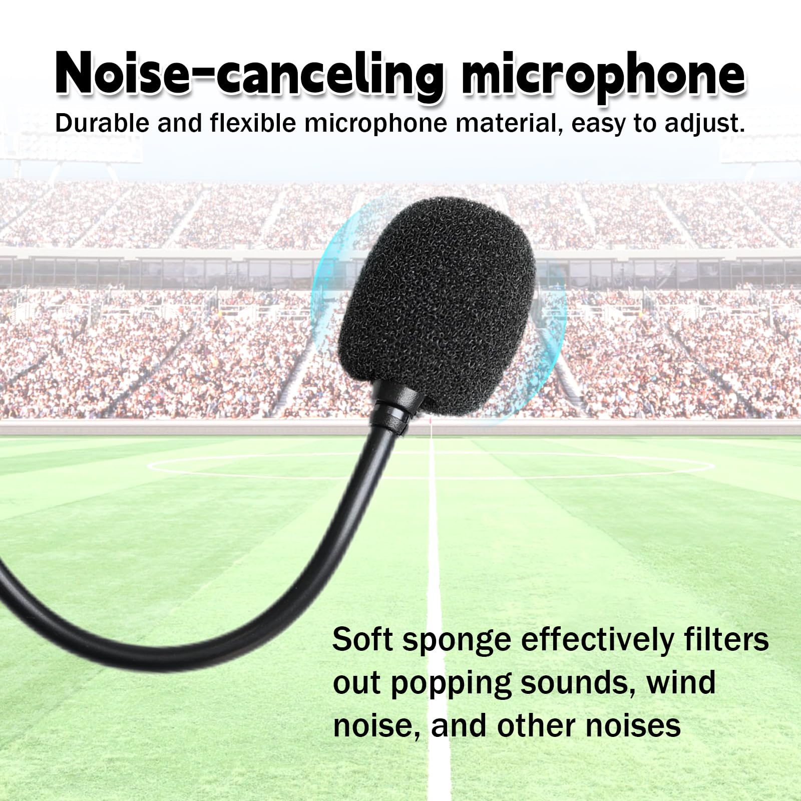 Auriculares profesionales de árbitro con gancho para la oreja, comunicación bidireccional dúplex completa para fútbol, fútbol, entrenador, juez, arbitraje, compatible con sistemas Ejeas V6, V4