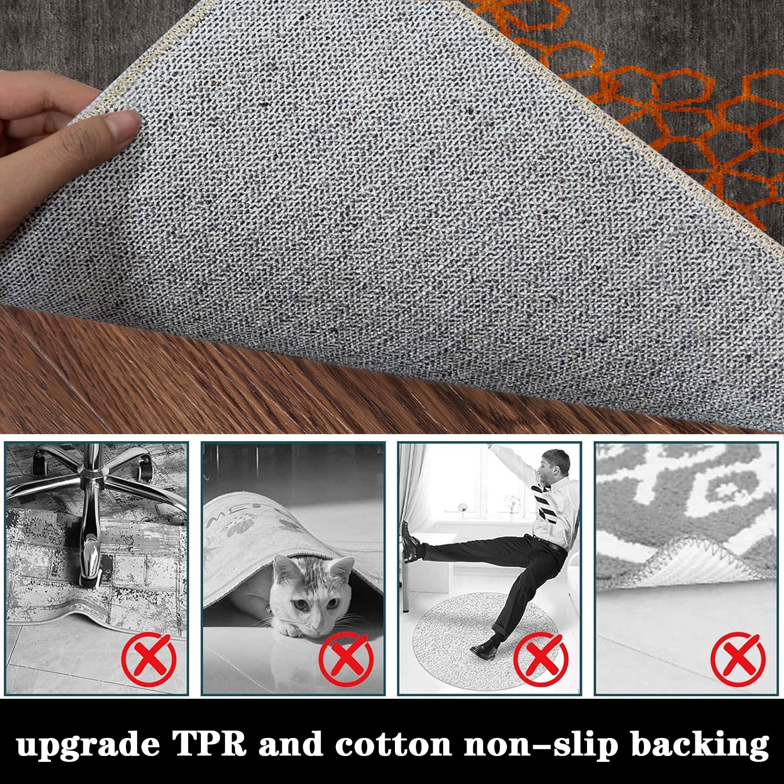 Teppich-Stuhlmatte Gaming 80 x 120 cm Teppich Bodenschutzmatte Bürostuhl Teppich Unterlage-Kratzfest für Parkett und Hartböden Bürostuhl Unterlage für Stühle Anti-Silp Schutzmatte für Laminat